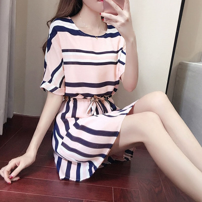 Korean Style Women Summer Dress Female ...